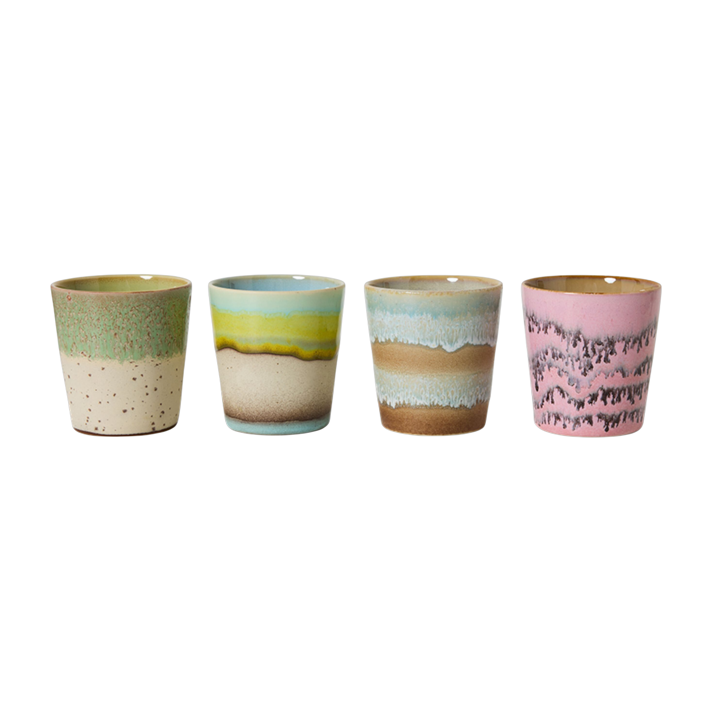 Tazze da caffè in ceramica colorate anni '70 - HKliving