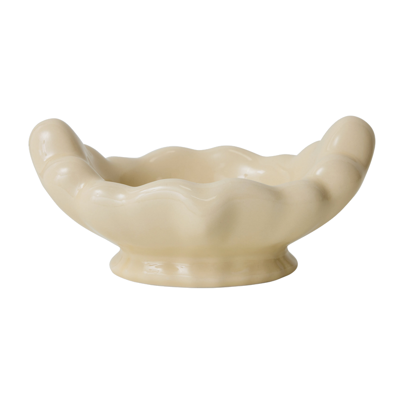 Ciotola in gres beige 25x15x12cm - HKliving