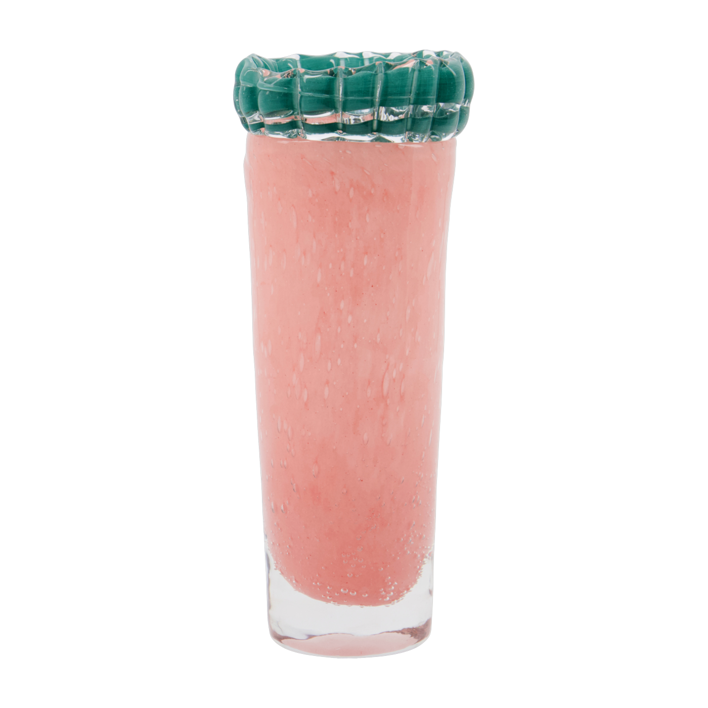 Vase Pink and green glass 4. 5x7. 7x29cm Hdkupla - House Doctor