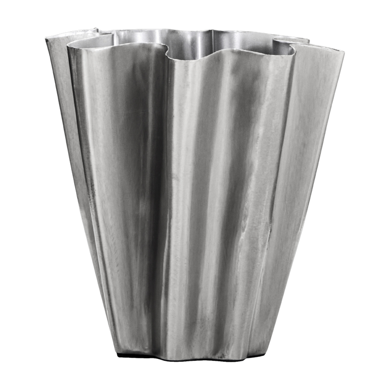 Vase De metal plateado cepillado, 6, 5 x 13 cm Hdflood - House Doctor