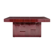 Mesa de centro de madera de mango rojo brillant 100x44cm Hdbrick - House Doctor