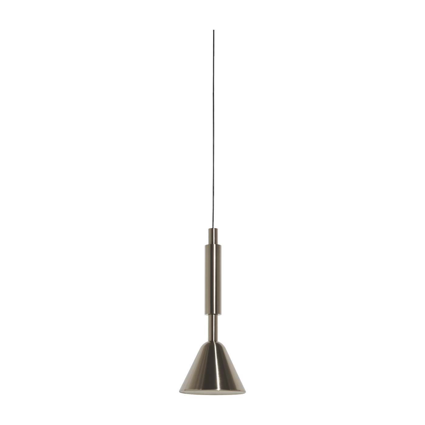 Lámpara colgante de acero gris y cristal 21, 6 x 54 cm Pyl - Petite Friture