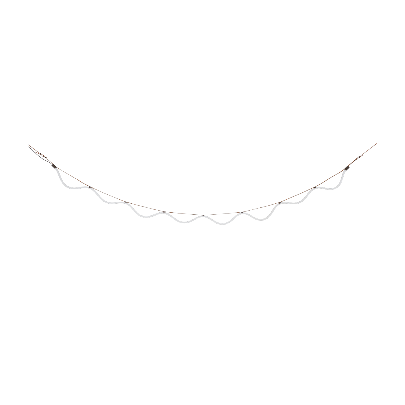 Lámpara colgante marrón y naranja de 4, 5 m Spline - Petite Friture