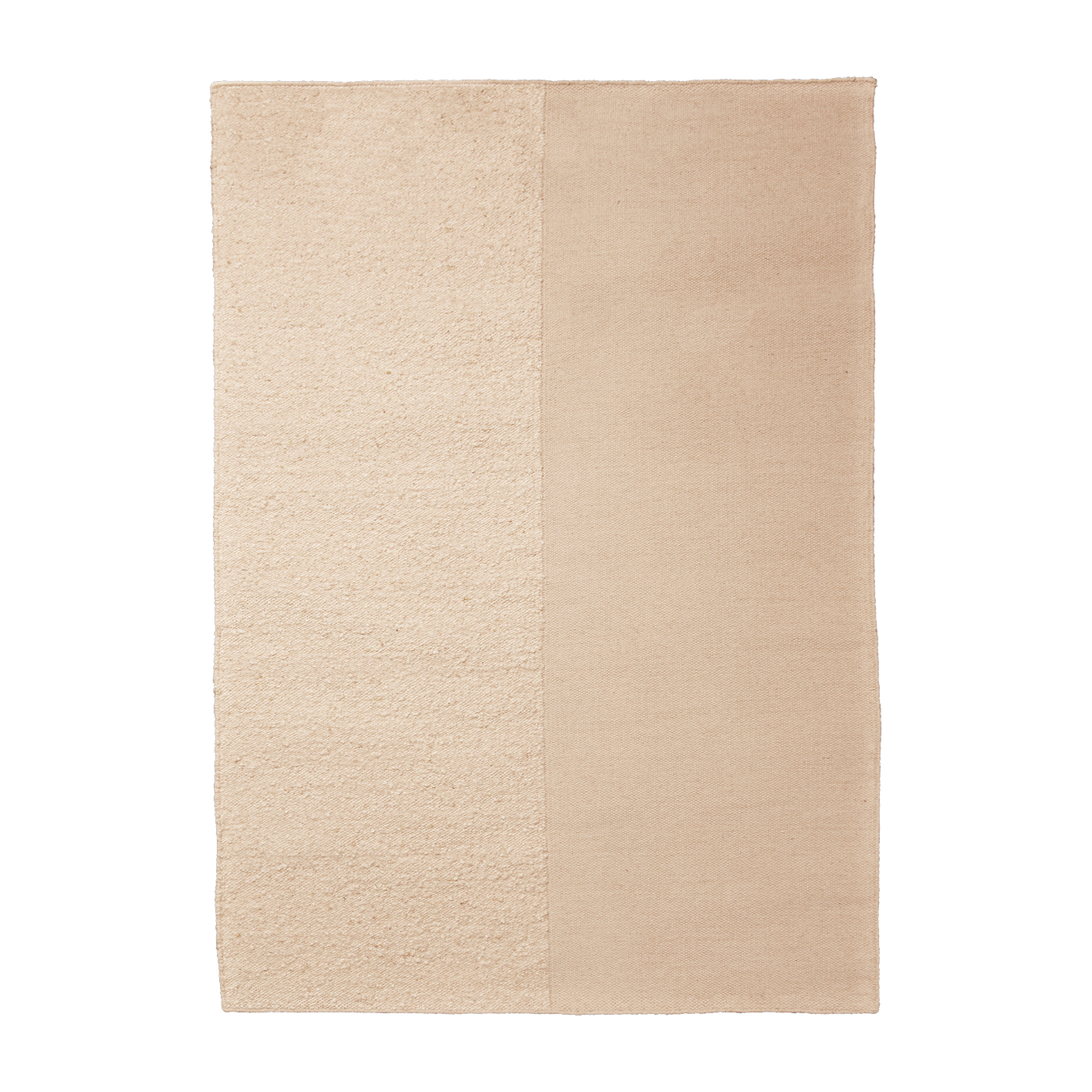 Beige wool and cotton rug, 140x200cm Kompliment - Ferm Living