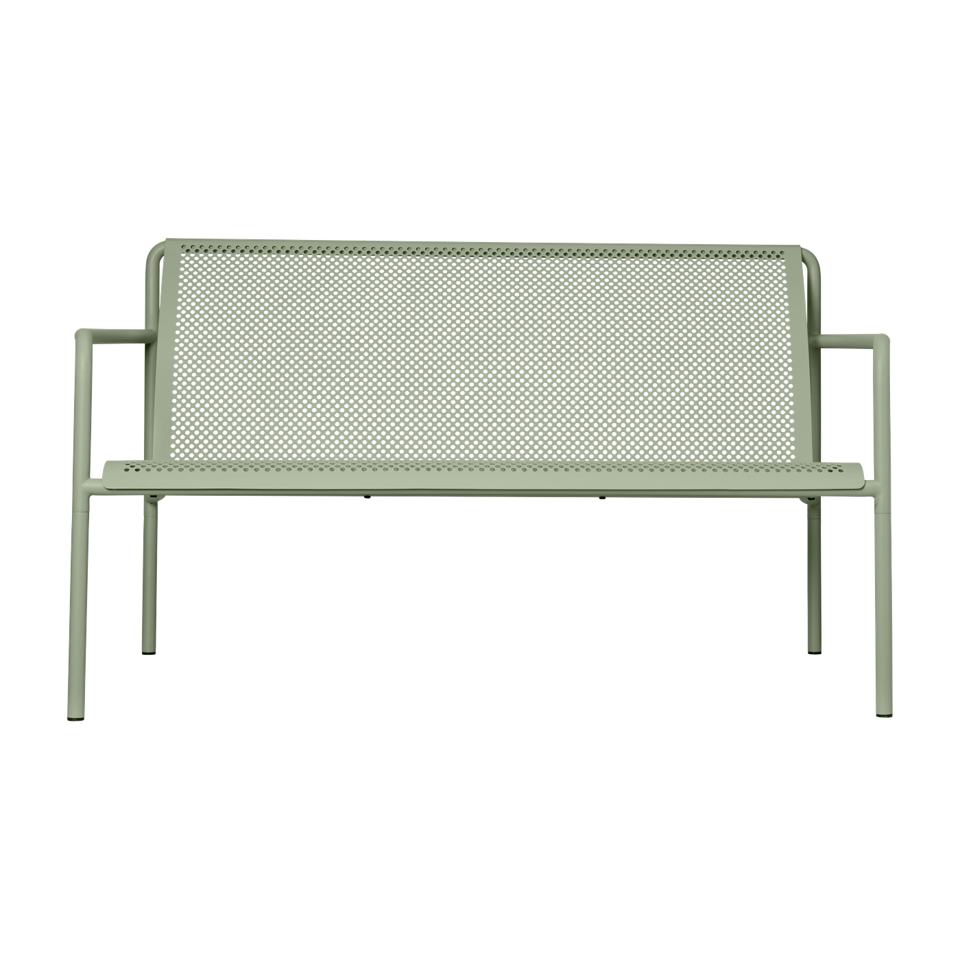 Hellgrüne Gartenbank aus elektrolytisch verzinktem Stahl 131 x 75 cm Dapple Lounge – Ferm living