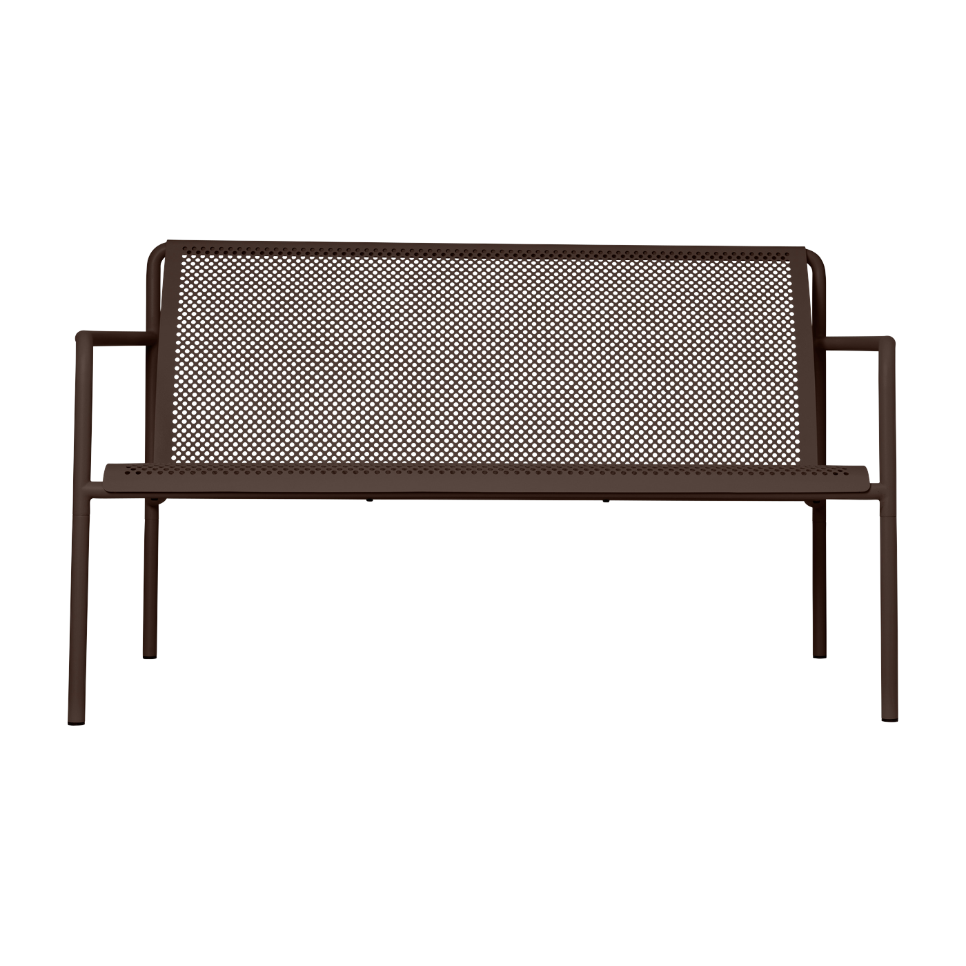 Braune Gartenbank aus elektroverzinktem Stahl 131 x 75 cm Dapple Lounge – Ferm living