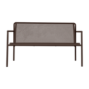 Brown electro-galvanized steel garden bench 131x75cm Dapple lounge - Ferm living