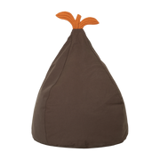 Puf pera de algodón orgánico marrón 55 x 85 cm Pear - Ferm Living