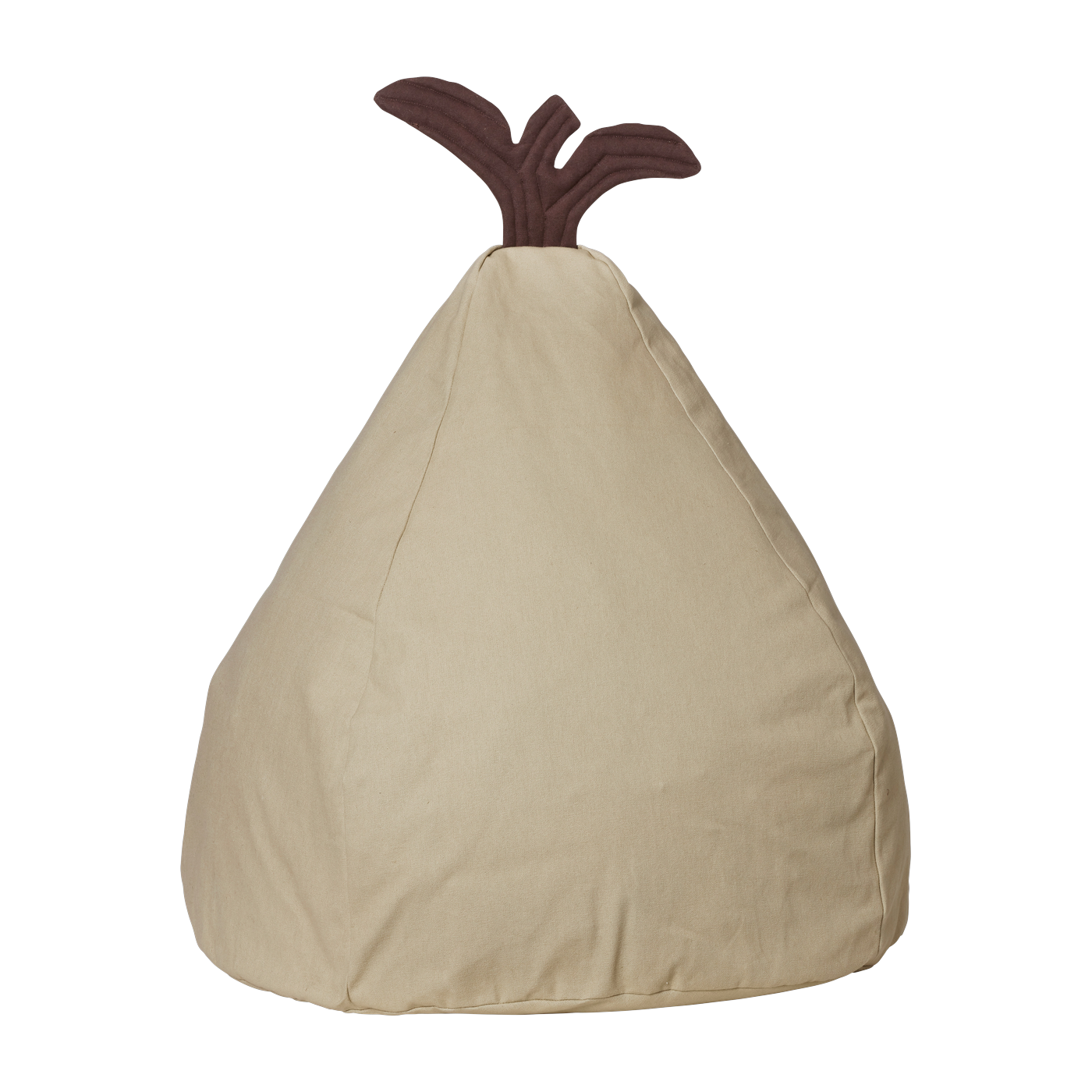 Beige-grüner Sitzsack aus Bio-Baumwolle, 55 x 85 cm Pear – Ferm Living