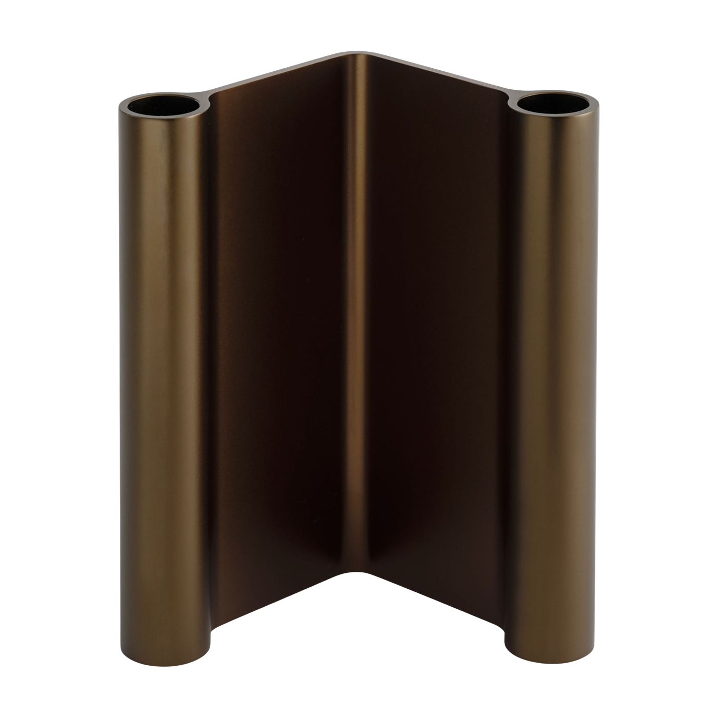 Bougeoir en aluminum marron 10x18cm Pair - Muuto