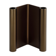 Bougeoir en aluminum marron 10x18cm Pair - Muuto