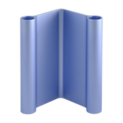 Portacandele in alluminio blu chiaro 10x18cm Pair - Muuto