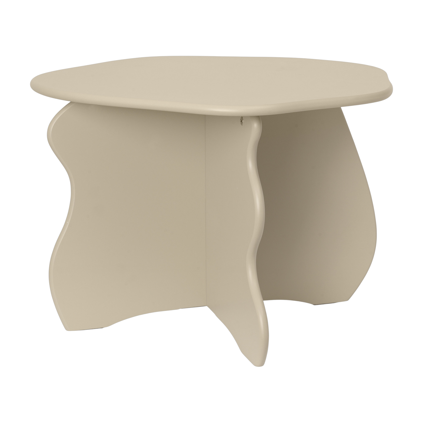 Table en bois beige 71x48cm - Ferm Living
