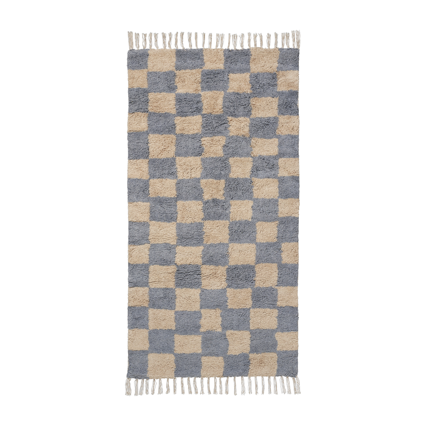 Tappeto in cotone biologico blu 80x150cm Mara - Ferm Living