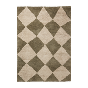 Beige and green tufted wool rug 140x200cm Orme - Ferm Living