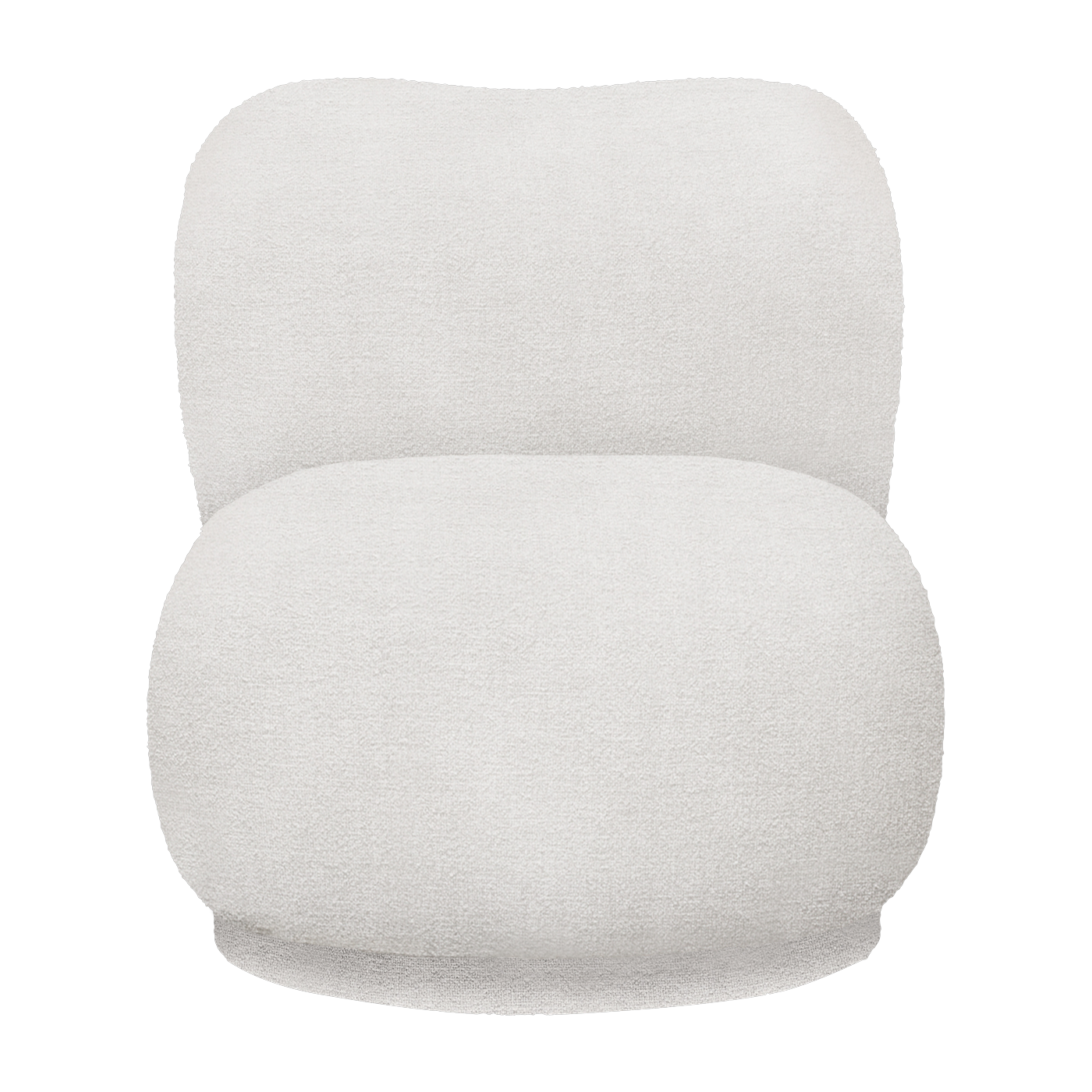 White bouclé fabric lounge chair 64x72x114cm Rico piccolo - Ferm living