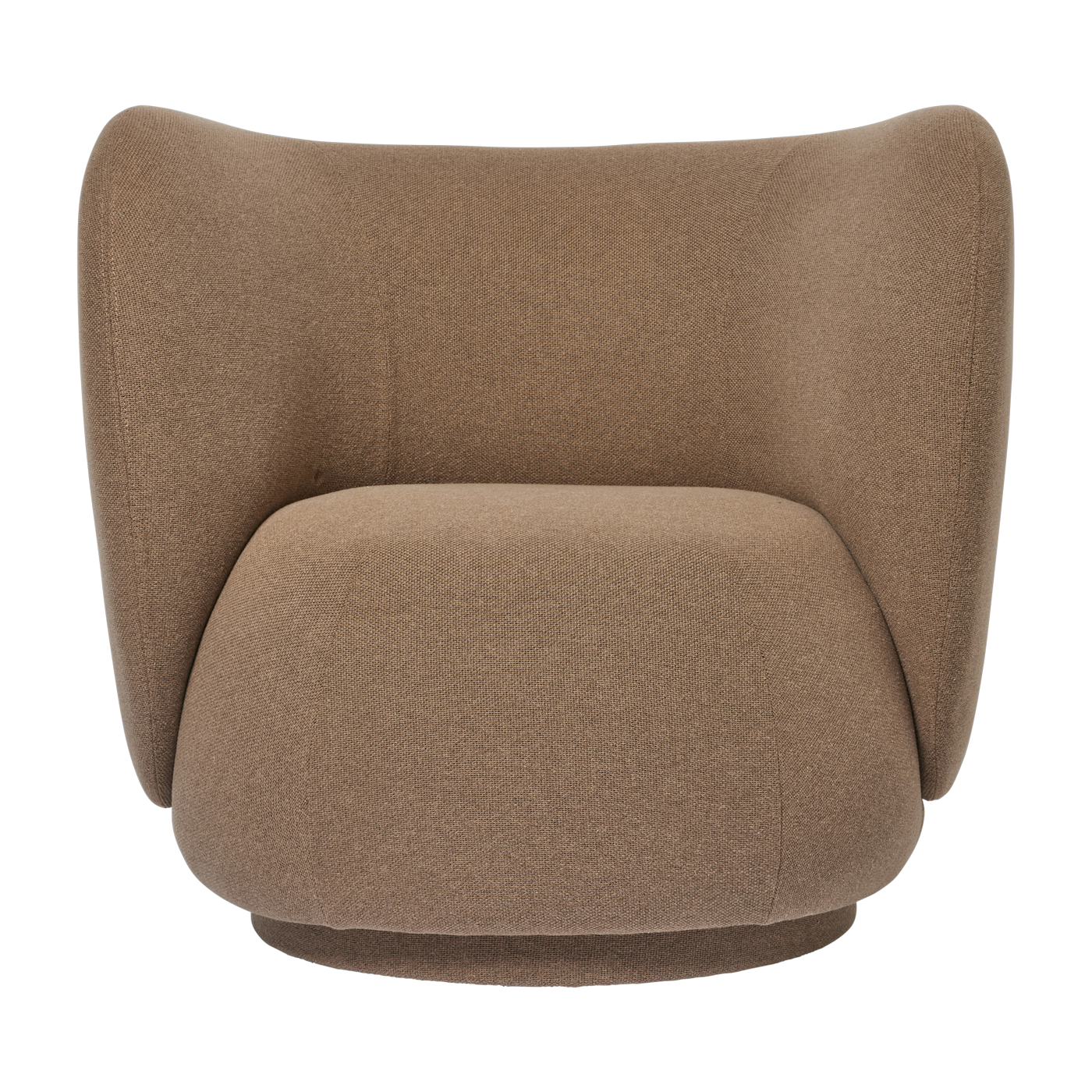 Rico Lounge recycled polyester armchair, brown, 87x76cm - Ferm Living