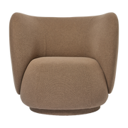 Fauteuil en polyester recyclé marron 87x76cm Rico Lounge - Ferm Living