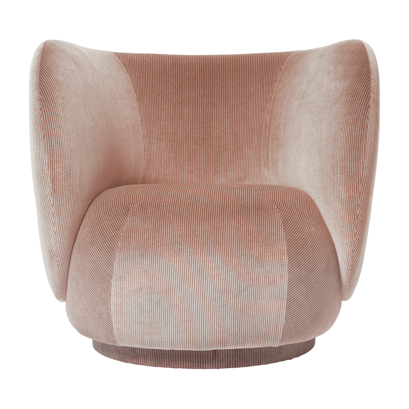 brillant s pink velvet armchair 87x76cm Rico Lounge - Ferm Living