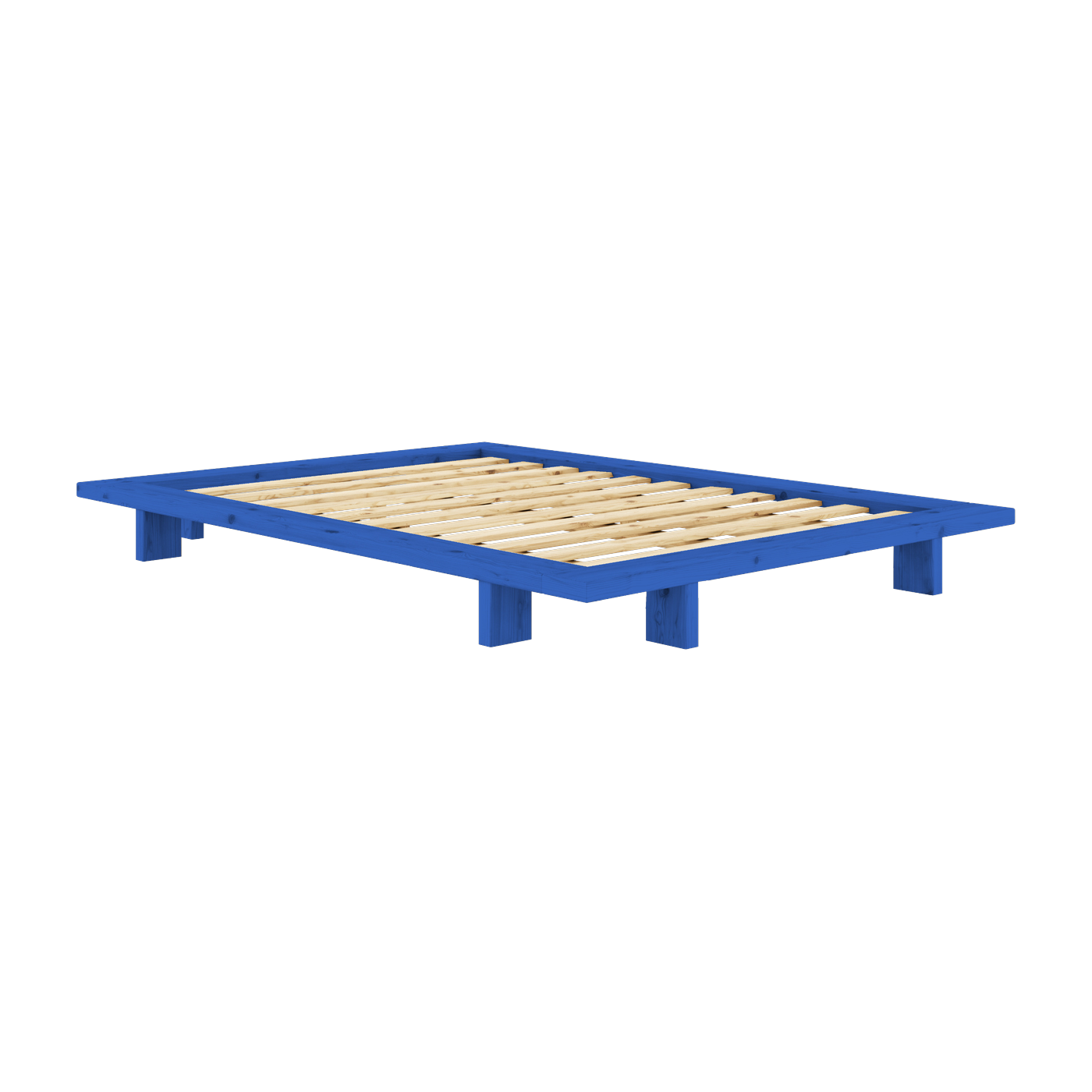 Lattenrost aus Kiefernholz, vivid blue, 140 x 200 cm Japan - Karup Design