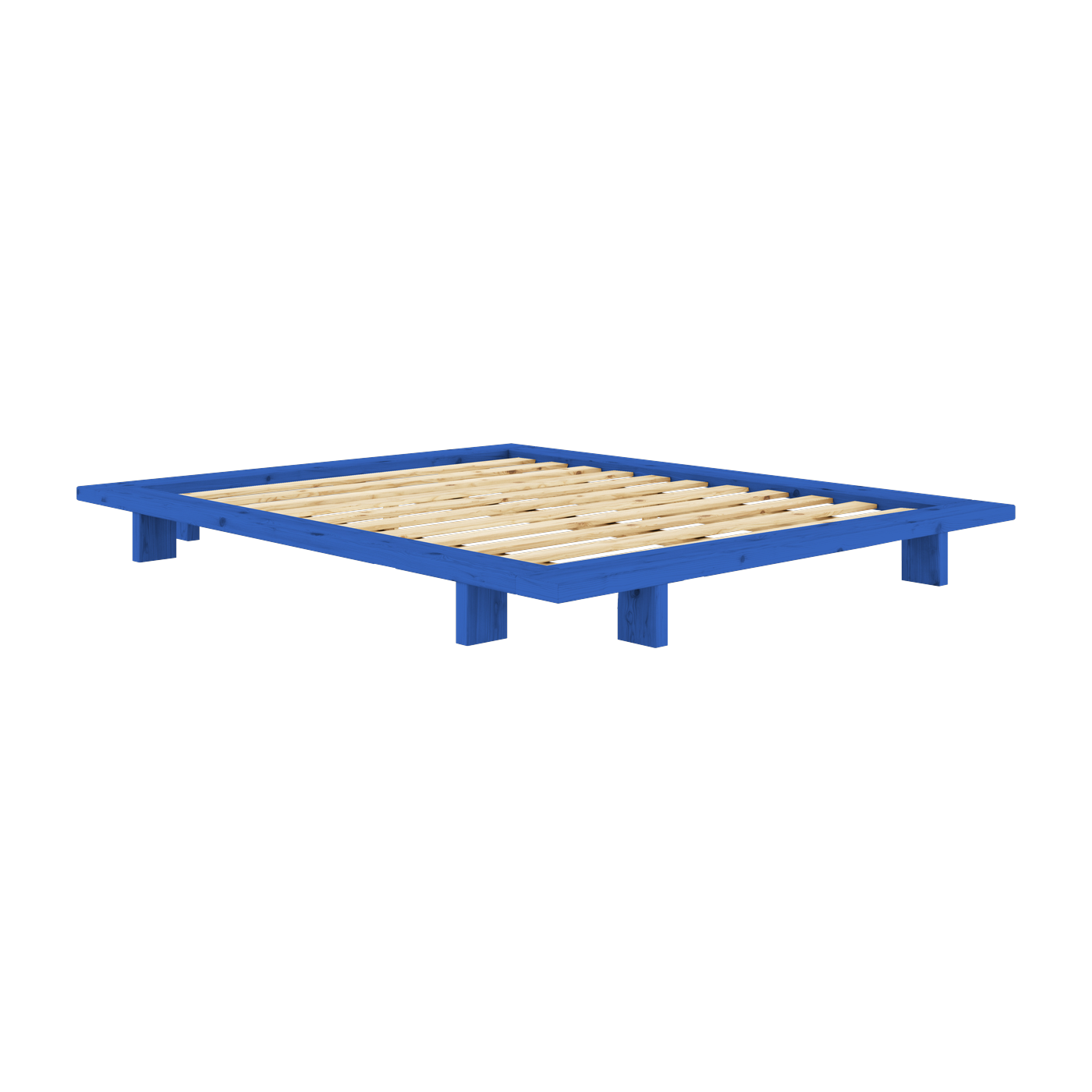Lattenrost aus Kiefernholz vivid blue 160 x 200 cm Japan - Karup Design