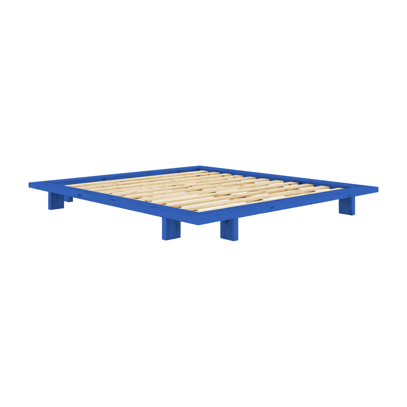 Lattenrost aus Kiefernholz vivid blue 180 x 200 cm Japan - Karup Design