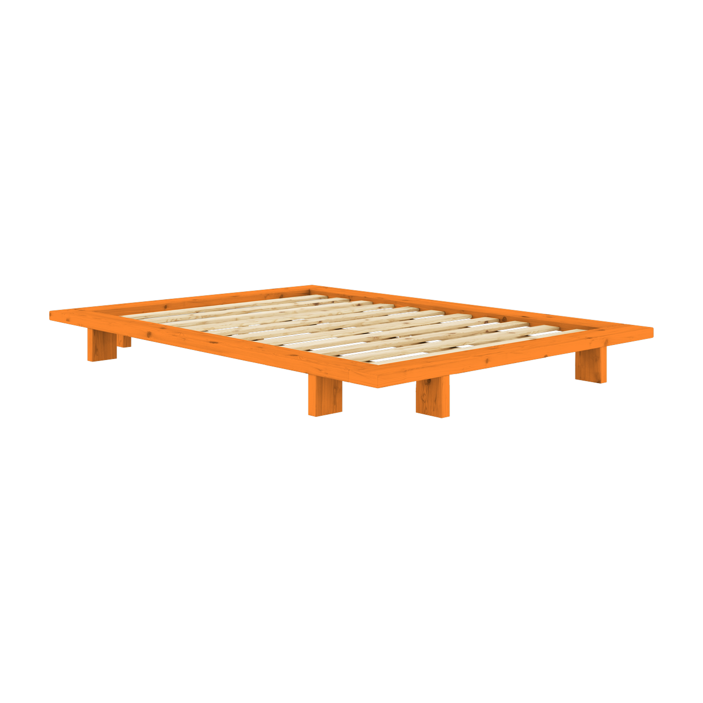 Lattenrost aus solarorangefarbenem Kiefernholz, 140 x 200 cm Japan - Karup Design