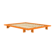 Solar orange pine wood bed base 160x200 cm Japan - Karup Design