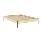 Sommier en acier terra red et pin raw 140x200cm Core - Karup Design