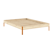 Sommier en acier solar orange et pin raw 140x200cm Core - Karup Design