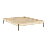 Rete in acciaio verde salvia e pino grezzo 160x200 cm Core - Karup Design