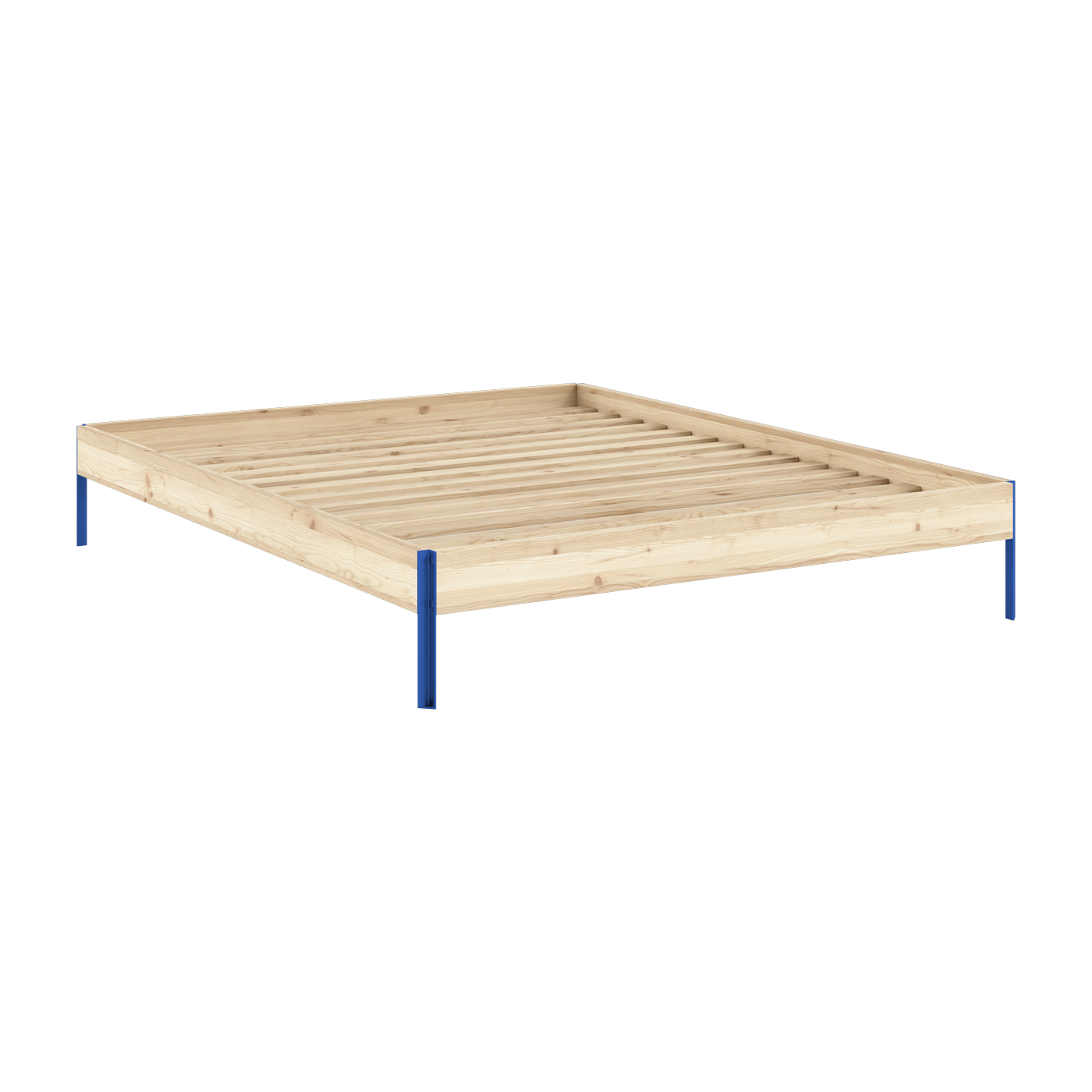 Lattenrost aus Stahl in Vivid Blue und Kiefernholz 160 x 200 cm Core - Karup Design
