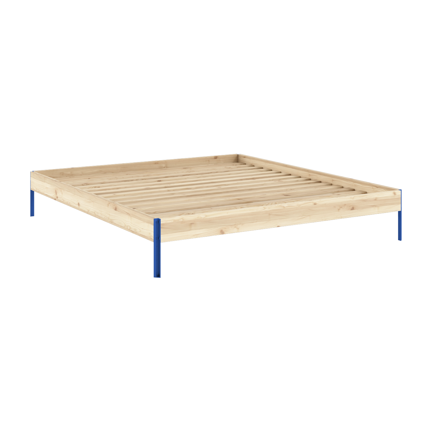 Lattenrost aus Stahl in Vivid Blue und Kiefernholz 180 x 200 cm Core - Karup Design