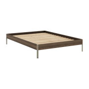 Somier de acero sage green y pino carob brown 140x200cm Core - Karup Design