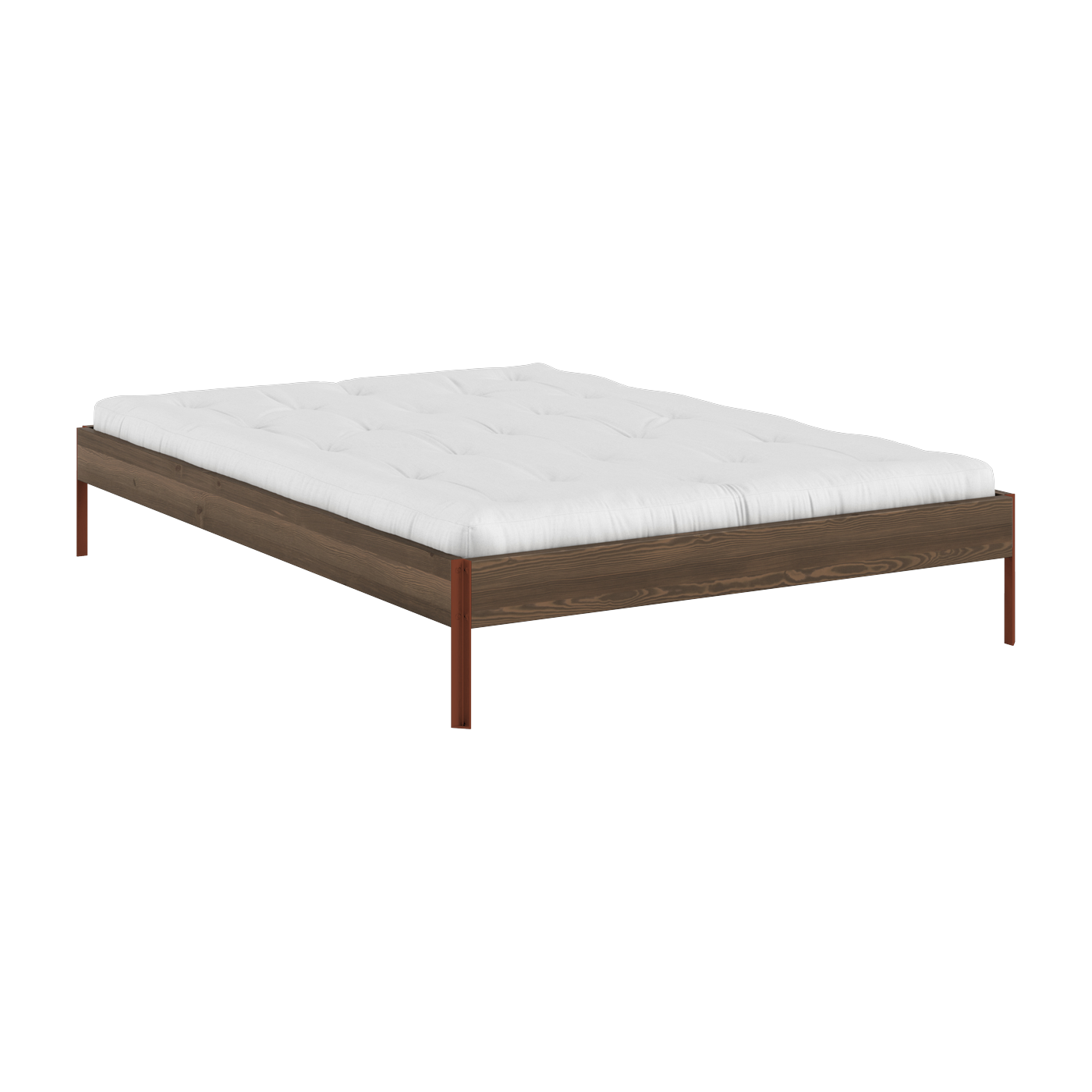 terra -Lattenrost aus Stahl in Rot und Carob Brown 140 x 200 cm Core - Karup Design