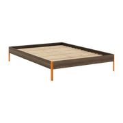 Rete in acciaio solar orange e pino carob brown 140x200cm Core - Karup Design
