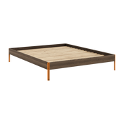 Sommier en acier solar orange et pin carob brown 160x200cm Core - Karup Design