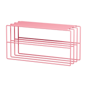 Schuhregal aus rosa Stahl 80 x 30 x 41 cm Neva – Metallbude