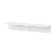 Porte-manteau mural en acier blanc 5 crochets 60x15,5x10,5cm Malou - Metallbude