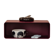Comodino sospeso in acciaio rosso bordeaux 47x17x25cm Nelio - Metallbude