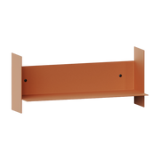 tangerine 45cm Pli red steel wall shelf - Tiptoe