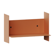 Etagère murale en acier rouge tangerine 30cm Pli - Tiptoe