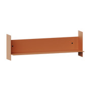 Etagère murale en acier rouge tangerine 60cm Pli - Tiptoe