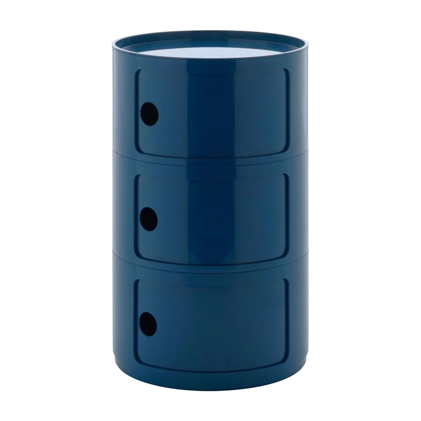 Beistelltisch „ design “ blau, 3 Schubladen Componibili Big - Kartell