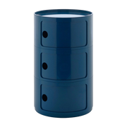 Mesa auxiliar design azul 3 cajones Componibili Big - Kartell