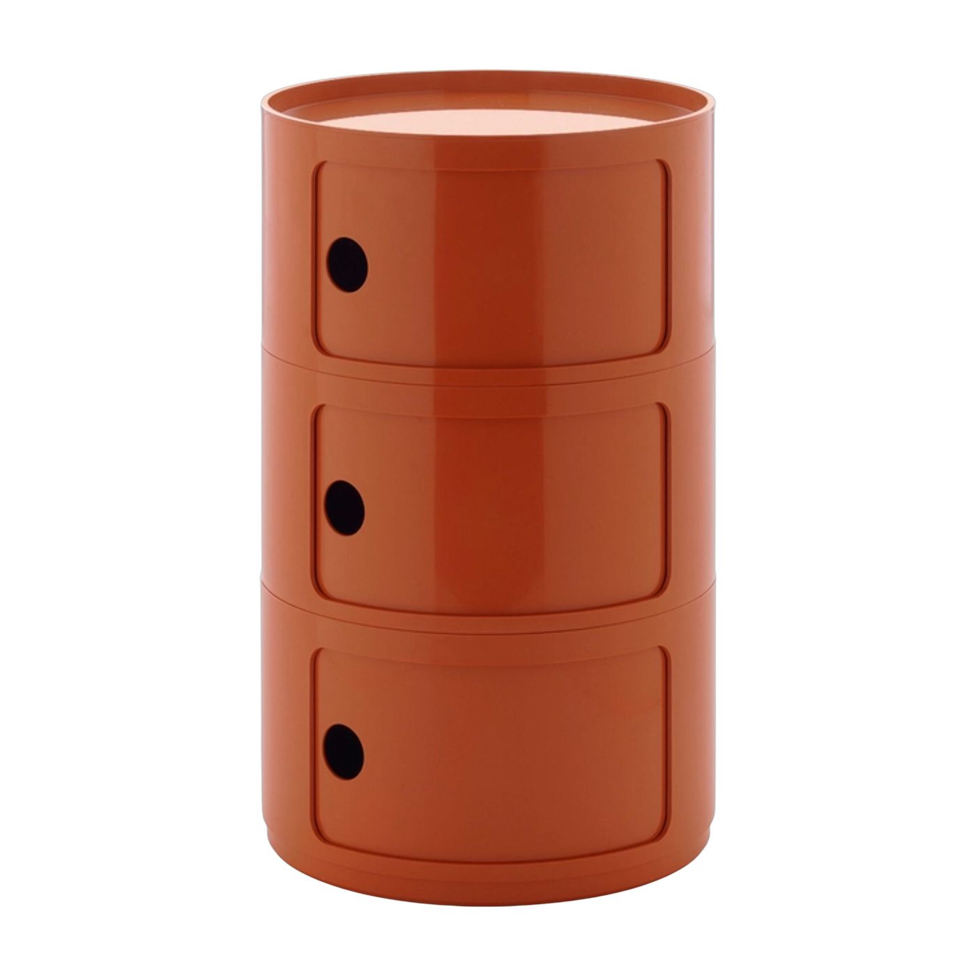 Beistelltisch „ design “ orange, 3 Schubladen Componibili Big - Kartell