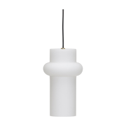mat, white frosted opal glass pendant light, 15x25cm up Hübsch