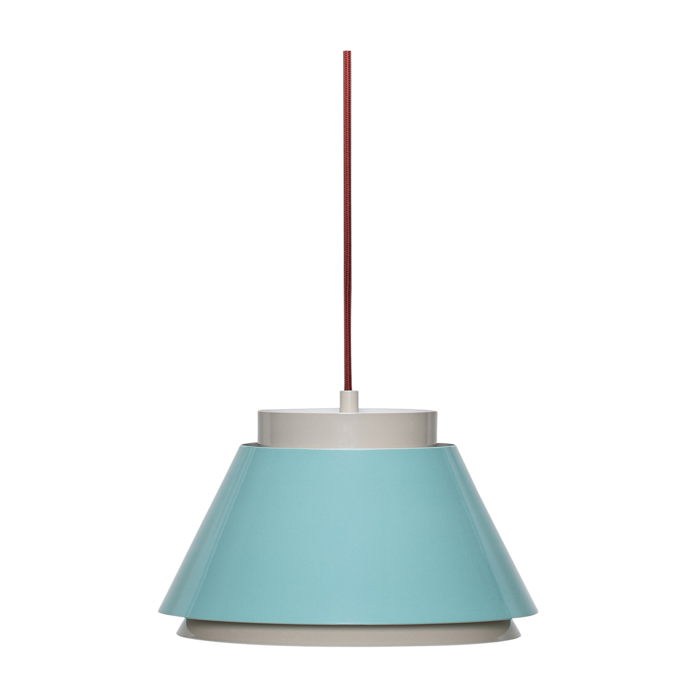 Sospensione in metallo blu e beige Remi - Hübsch