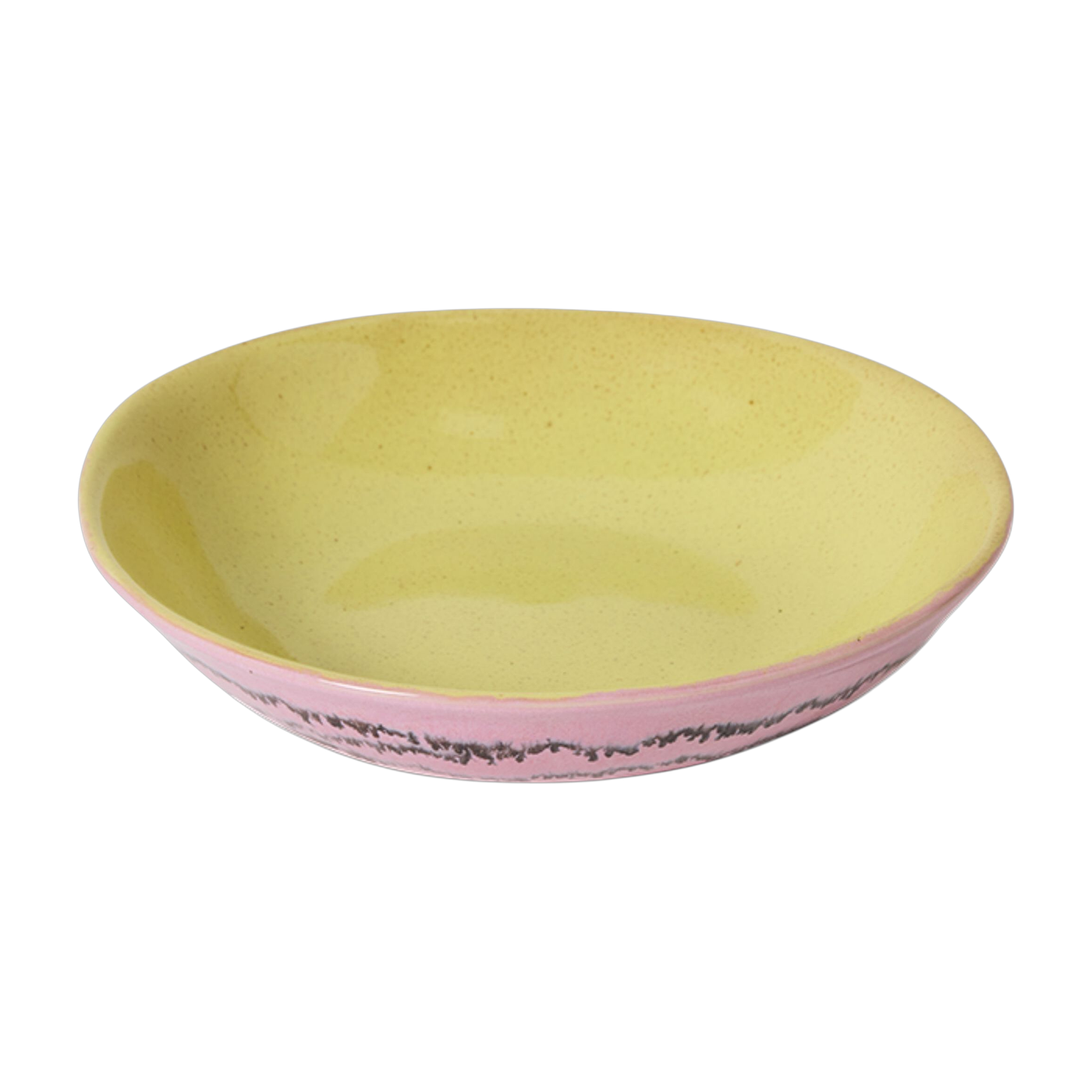 2 platos hondos de gres rosa 21, 7 x 21 x 4, 7 cm Vajilla de los años 70 - HKLiving