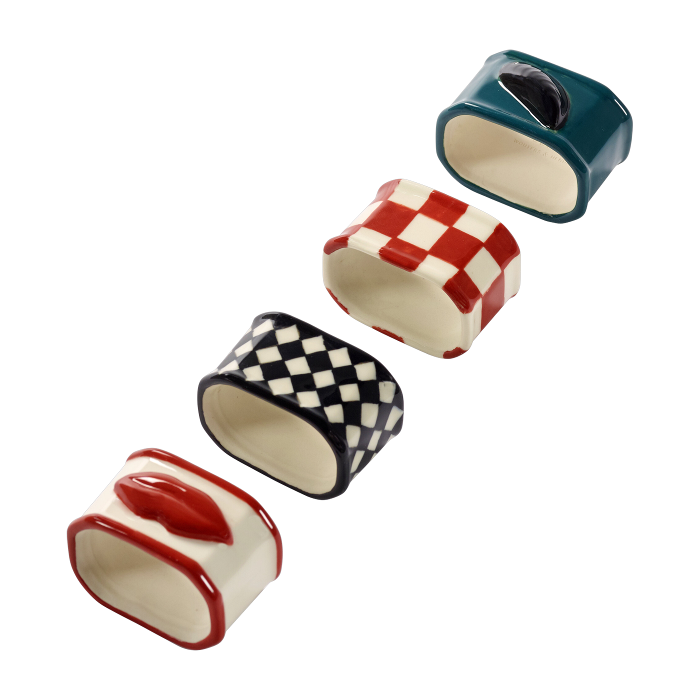 4 servilleteros de gres 4, 8 x 3 x 3, 2 cm - Serax
